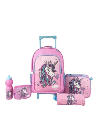 Unicorn Music 5 in 1 Value  Trolley Bag with Accessory 
