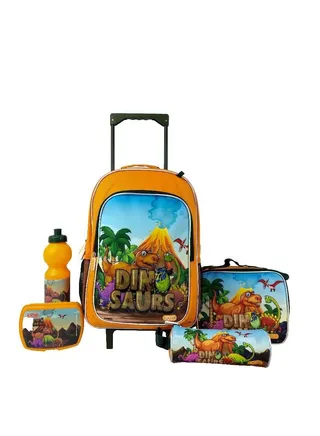 Dinosaurs 5-in-1 Value Set Trolley Bag with Accessory 