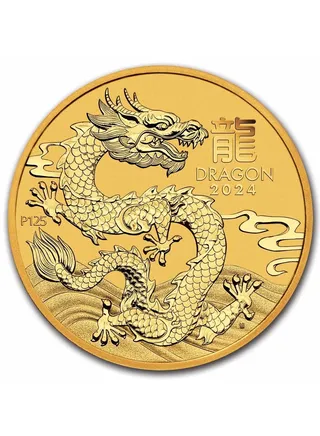 Australia Lunar Dragon Gold 1/4 oz Coin 9999 Carat 