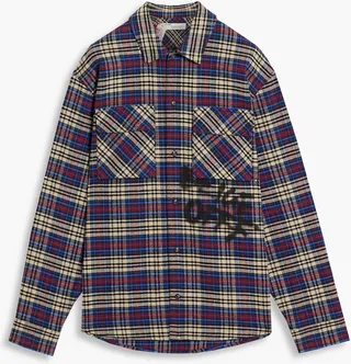 Checked cotton-flannel shirt