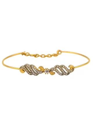 Twin Cloud 18K Gold Bangle 