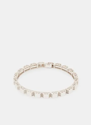 18Kt White Gold Bangles Studded with Natural Diamonds 