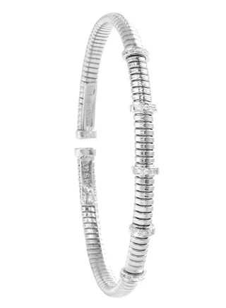 18K White Gold Tessitore Bangle 