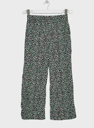 Kids Printed Straight Fit Trousers 