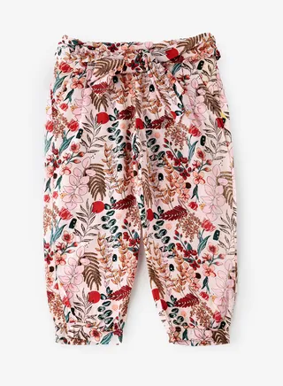 Girls All Over Printed Pants 100% Viscose, Soft and Flowy Pants for Girls 