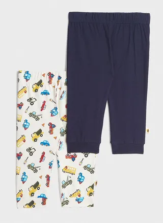 Kids 2 Pack Printed Leggings 