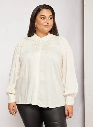 Curve Plumeti Shirt Off-White 