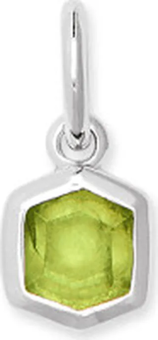 Davie Sterling Silver Charm in Green Peridot
