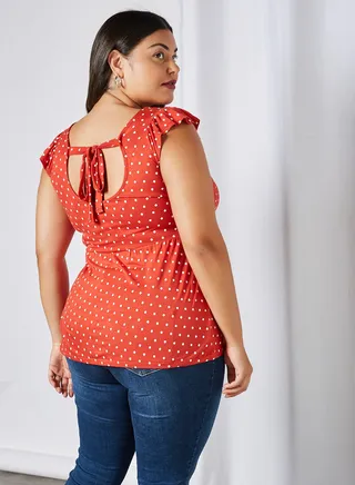 Curve Lay SS Top Aurora Red Dots 