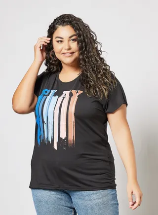 Curvy Training T-Shirt Black 