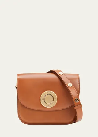 Note Small Leather Saddle Shoulder Bag