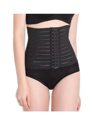 Women's Shapewear Waist Trainer Tummy Control/Tummy Tucker Post Pregnancy Recovery Belt, Free Size, Black 