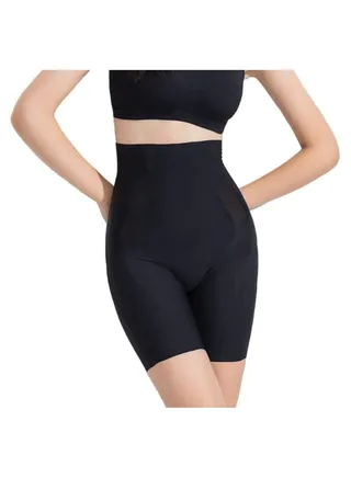 Women's high-Waisted Shaping control shorts with flat tummy effect Shapewear for Women Thinstincts Mid-Thigh Shaping Short Black 