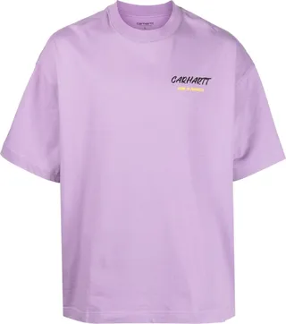 logo-print organic cotton T-shirt