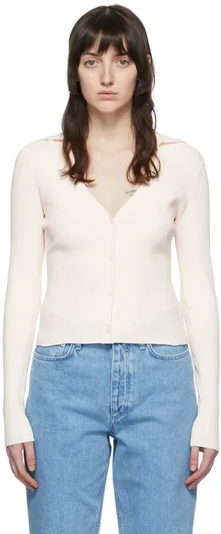 rag & bone Off-White Viscose Cardigan