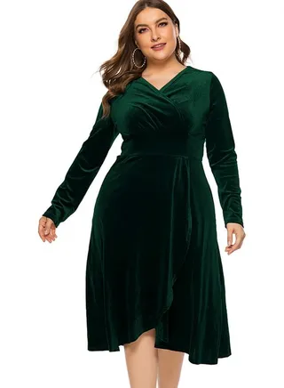 Crossover Detailed Dress Army Green 
