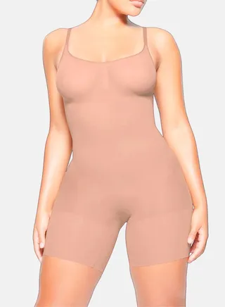 Shapewear Bodysuit for Women Tummy Control - Body Shaper for Women, Sculpting Tank Top MidThigh Shaper- Seamless Waist Slimming, Back Lifting 