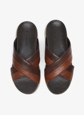 Le Confort Colourblock Cross Strap Sandals