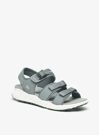 Men Textured Sandals with Hook and Loop Closure
