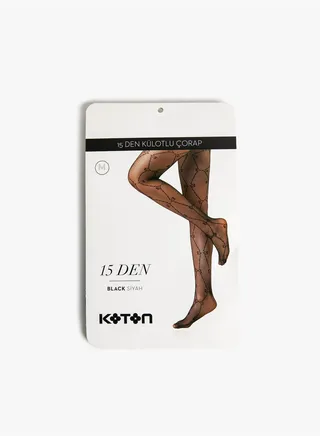 Heart Printed Tights 15 Den