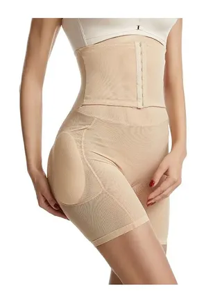 high waist tummy body three-breasted long anti-slip waist shaper pad hip pad body shape 