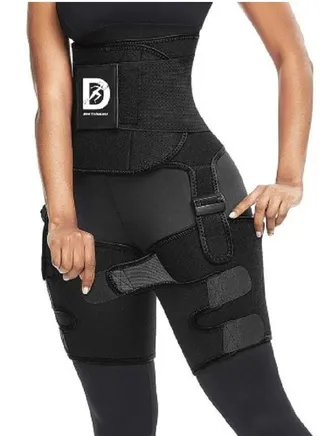 Dee trimmer Ava 3 in 1 Active Wear Set For Body Shapewear Tummy Control  Waist Trainer Leg Trainer Leg Shape Slimming Body And Hips To Make your Body Perfect Shape 