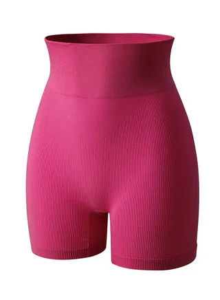 Womens Body Shaper Tummy Control Underwear Boxer Briefs Solid Color Slim High Waist Hip Lift Shapewear Safety Underpants Plum Purple 