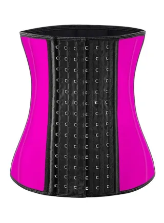 Latex Waist Trainer Sport Girdle for Women Corset Body Shaper with Steel Bones and Extender 