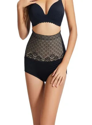 Women's Height Waist Pants Black 