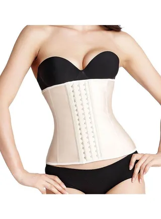 Latex Waist Trainer Sport Girdle for Women Corset Cinher Body Shaper with Steel Bones and Extender 