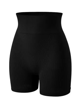 Womens Body Shaper Tummy Control Underwear Boxer Briefs Solid Color Slim High Waist Hip Lift Shapewear Safety Underpants Black 