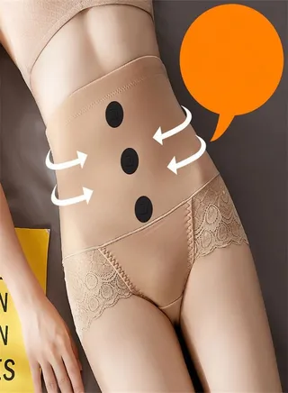 High Waist Breathable Shaping Pants Beige 