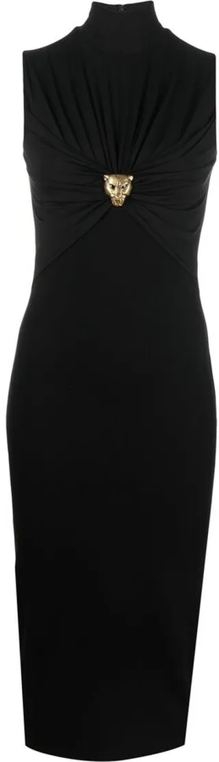 Gathered Mid-Length Dress