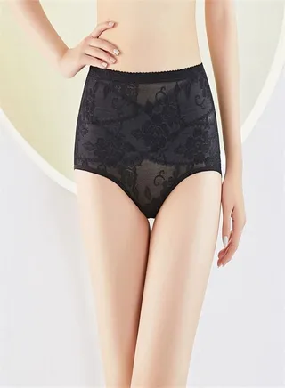 High Waist Breathable Shaping Pants Black 