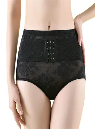 Mid Rise Hip Lifting Shaping Pants Black 