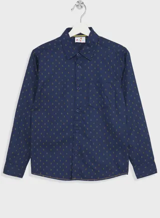 Boys All Over Printed Shirt With Pocket