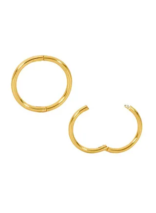 Silver Plated 18K Double Color Gold Plated Clear Cubic Zirconia Triangle Hoops 