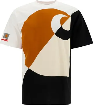Marni X Carhartt Color-Blocked Crewneck T-Shirt