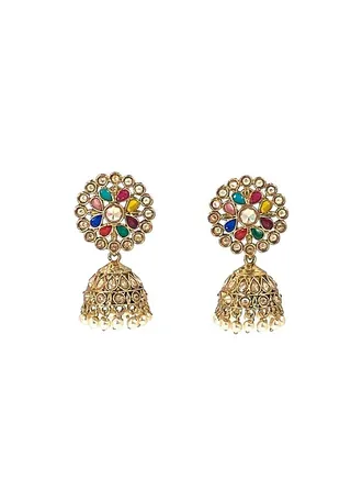 GOHONA Bollywood Style Indian Traditional Jhumka Earring for Women 