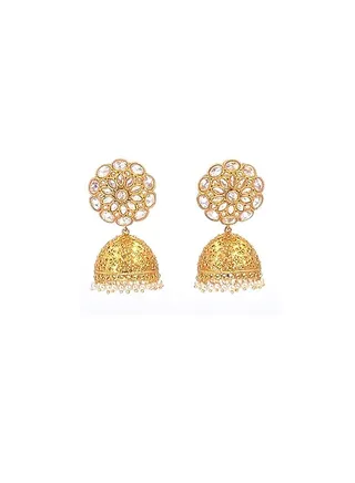 GOHONA Bollywood Style Indian Traditional Jhumka Earring for Women 