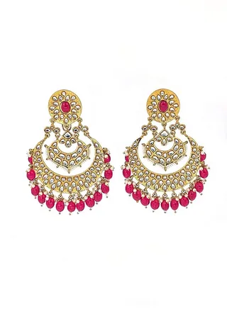 GOHONA Bollywood Style Indian Traditional Jhumka Earring for Women 