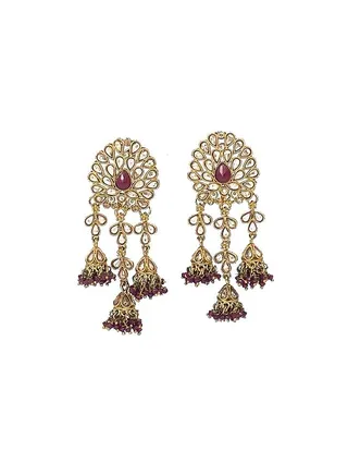 GOHONA Bollywood Style Indian Traditional Jhumka Earring for Women 