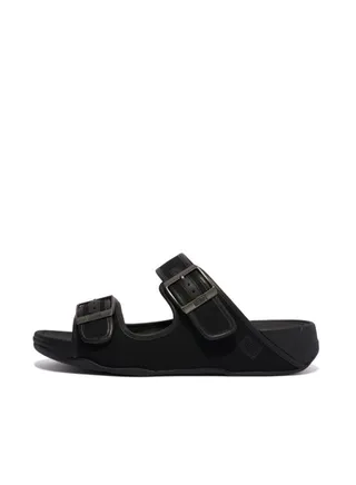 049-761 Fitflop Mens Sandals GD6-001 Gogh Moc Buckle Slide Black 