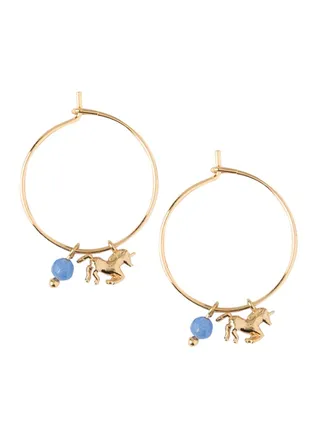 Unicorn Stud And Hoop Earring With Card 