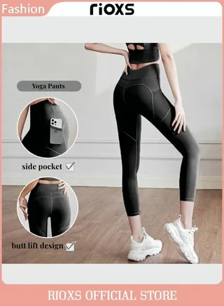 Yoga Pants for Women High Waist Workout Sports Leggings Tummy Control Yoga Pants with Pockets 
