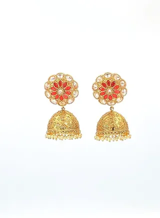 GOHONA Bollywood Style Indian Traditional Jhumka Earring for Women 