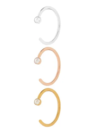 3-Piece Fashionable Hoops Earrings Set 