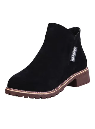 Full Zip Ankle Boot Black 