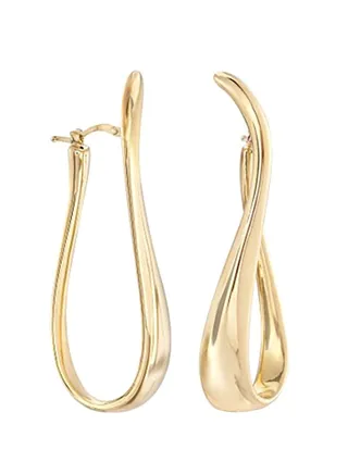 Sterling Twisted Hoop Earrings 