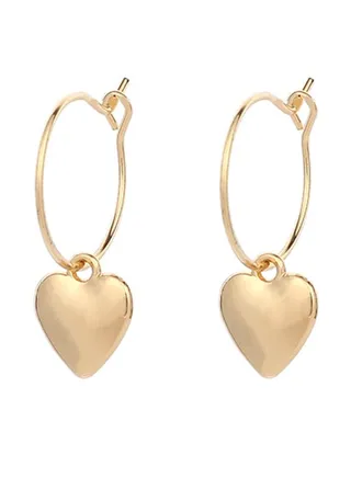 Elegant Heart Shape Hoop Earrings 